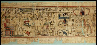 Detail aus dem Papyrus von Nespakashuty, Neues Reich von Egyptian 21st Dynasty